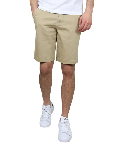 Galaxy By Harvic Men's Flex Stretch Chino Shorts In Neutral