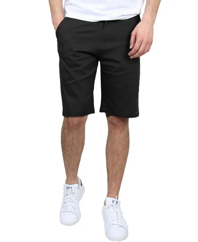 Galaxy By Harvic Men's Flex Stretch Chino Shorts In Black