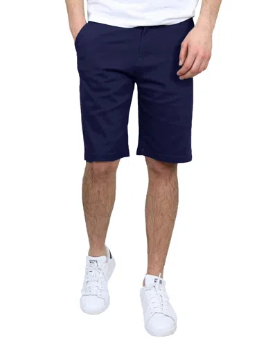 Galaxy By Harvic Men's Flex Stretch Chino Shorts In Blue