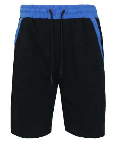 Galaxy By Harvic Men's French Terry Jogger Sweat Lounge Shorts In Black