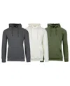 Galaxy By Harvic Men's Heavyweight Fleece-lined Pullover Hoodie Sweatshirt In Charcoal-natural-olive