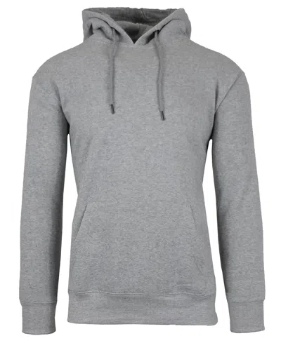 Galaxy By Harvic Men's Heavyweight Fleece-lined Pullover Hoodie Sweatshirt In Heather Grey
