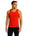 Galaxy By Harvic Men's Heavyweight Ribbed Tank Top In Red