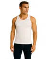 Galaxy By Harvic Men's Heavyweight Ribbed Tank Top In White