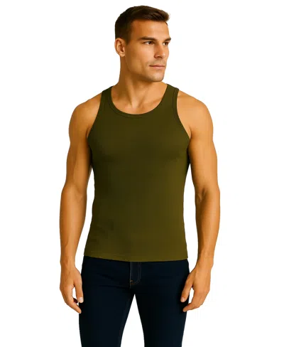 Galaxy By Harvic Men's Heavyweight Ribbed Tank Top
