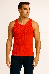 Galaxy By Harvic Men's Heavyweight Ribbed Tank Top In Red