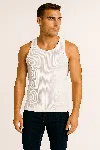 Galaxy By Harvic Men's Heavyweight Ribbed Tank Top In White