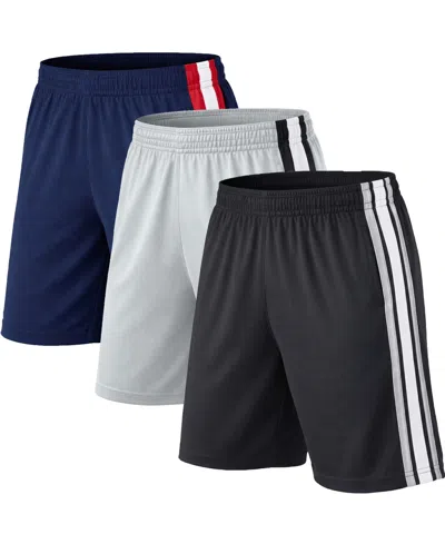 Galaxy By Harvic Men's Jump Start Drawstring Shorts, 3-pack In Black