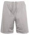 Galaxy By Harvic Men's Jump Start Lightweight Breathable Moisture Wicking Mesh Shorts In Gray