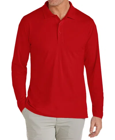 Galaxy By Harvic Men's Jump Start Modern Fit Polo Shirt In Red