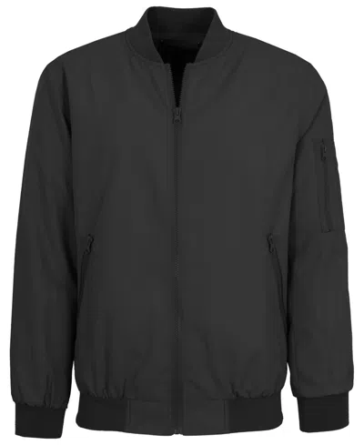 Galaxy By Harvic Men's Lightweight Zip-up Bomber Jacket In Black