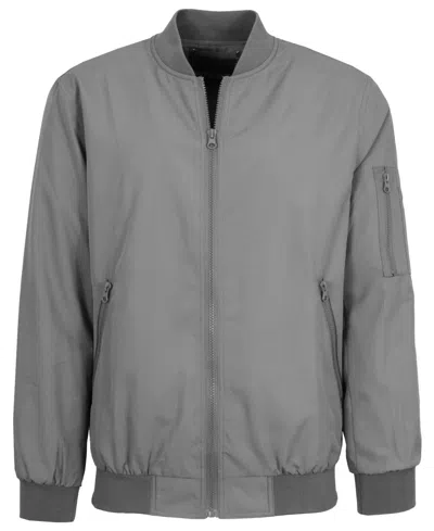 Galaxy By Harvic Men's Lightweight Zip-up Bomber Jacket In Gray