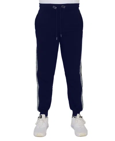 Galaxy By Harvic Men's Modern Fit Fleece-lined Jogger Sweatpants In Navy,heather Grey