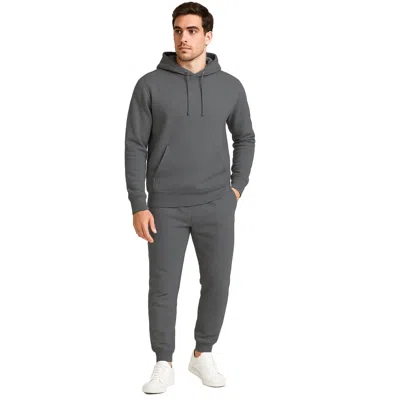 Galaxy By Harvic Men's Modern Fit Fleece-lined Pullover Hoodie & Jogger 2-piece Set In Green