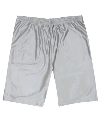Galaxy By Harvic Men's Moisture-wicking Performance Dazzle Shorts In Silver