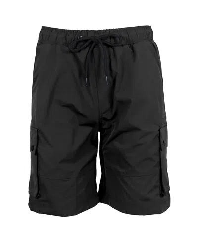 Galaxy By Harvic Men's Moisture Wicking Performance Quick Dry Cargo Shorts In Black