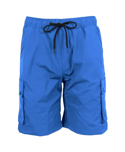 Galaxy By Harvic Men's Moisture Wicking Performance Quick Dry Cargo Shorts In Royal