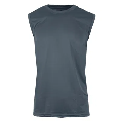 Galaxy By Harvic Men's Moisture-wicking Wrinkle Free Performance Muscle Tee In Blue