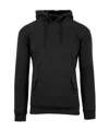 Galaxy By Harvic Men's Oversized Slim-fit Fleece-lined Pullover Hoodie In Black