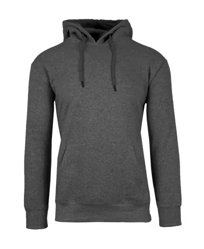 Galaxy By Harvic Men's Oversized Slim-fit Fleece-lined Pullover Hoodie In Charcoal