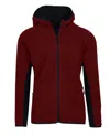 Galaxy By Harvic Men's Polar Fleece Tech Zip Hoodie In Fuchsia