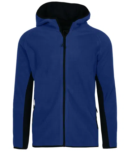 Galaxy By Harvic Men's Polar Fleece Tech Zip Hoodie In Purple