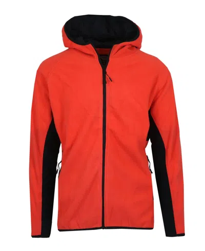Galaxy By Harvic Men's Polar Fleece Tech Zip Hoodie In Red
