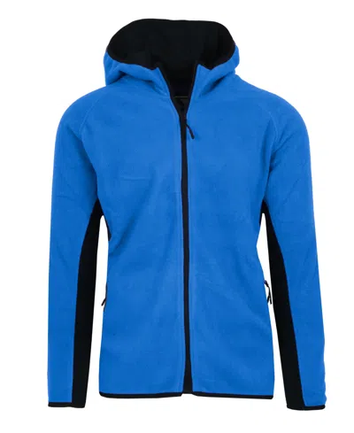Galaxy By Harvic Men's Polar Fleece Tech Zip Hoodie In Royal