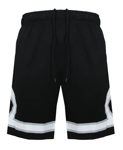 Galaxy By Harvic Men's Premium Active Moisture Wicking Workout Mesh Shorts With Trim In Black