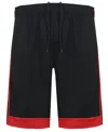Galaxy By Harvic Men's Premium Active Moisture Wicking Workout Mesh Shorts With Trim In Black,red