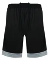 Galaxy By Harvic Men's Premium Active Moisture Wicking Workout Mesh Shorts With Trim In Black,silver