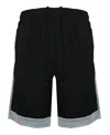 Galaxy By Harvic Men's Premium Active Moisture Wicking Workout Mesh Shorts With Trim In Black,silver