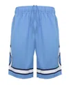 Galaxy By Harvic Men's Premium Active Moisture Wicking Workout Mesh Shorts With Trim In Light Blue