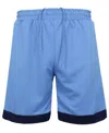 Galaxy By Harvic Men's Premium Active Moisture Wicking Workout Mesh Shorts With Trim In Light Blue