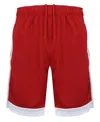 Galaxy By Harvic Men's Premium Active Moisture Wicking Workout Mesh Shorts With Trim In Red,white