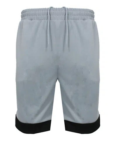 Galaxy By Harvic Men's Premium Active Moisture Wicking Workout Mesh Shorts With Trim In Silver,black
