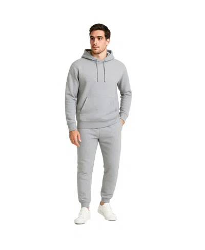 Galaxy By Harvic Men's Pull-on Hoodie And Jogger Pants, 2-piece Set In Gray