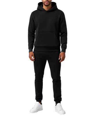 Galaxy By Harvic Men's Pull-on Hoodie And Sweatpants Set, 2-piece In Black