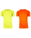 GALAXY BY HARVIC MEN'S SHORT SLEEVE MOISTURE-WICKING QUICK DRY PERFORMANCE CREW NECK TEE -2 PACK