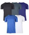Galaxy By Harvic Men's Short Sleeve Moisture-wicking Quick Dry Performance Crew Neck Tee -5 Pack In Black Multi 2