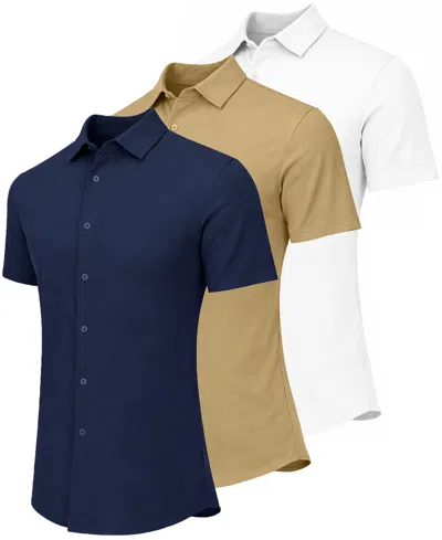 Galaxy By Harvic Men's Short-sleeve Shirt, 3-pack