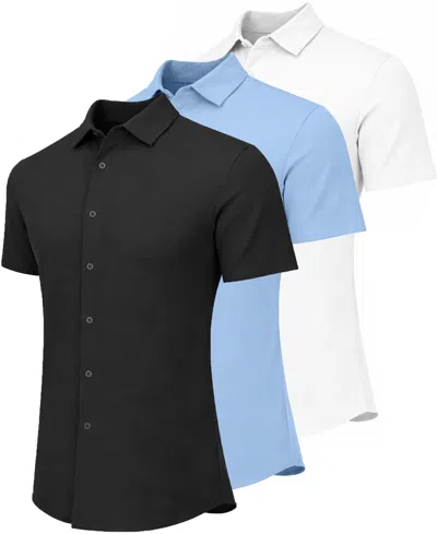 Galaxy By Harvic Men's Short-sleeve Shirt, 3-pack