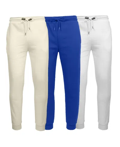Galaxy By Harvic Men's Slim-fit Jogger Sweatpants, 3-pack In Neutral