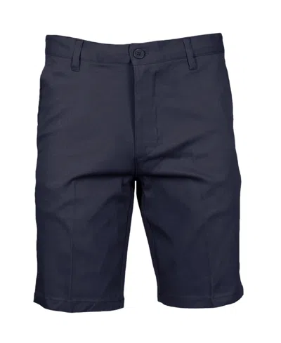 Galaxy By Harvic Men's Slim Fitting Cotton Flex Stretch Chino Shorts In Navy