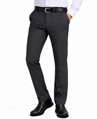 Galaxy By Harvic Men's Slim-fit Woven Stretch Pants In Gray