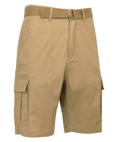 Galaxy By Harvic Men's Stretch Ripstop Cargo Shorts In Brown