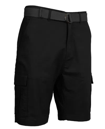 Galaxy By Harvic Men's Stretch Ripstop Cargo Shorts In Black