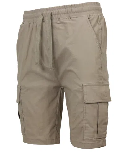 Galaxy By Harvic Men's Super Flex Stretch Cargo Shorts In Brown