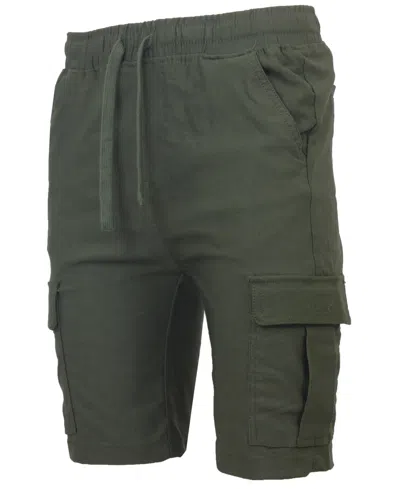 Galaxy By Harvic Men's Super Flex Stretch Cargo Shorts In Green