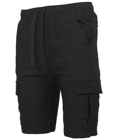 Galaxy By Harvic Men's Super Flex Stretch Cargo Shorts In Black